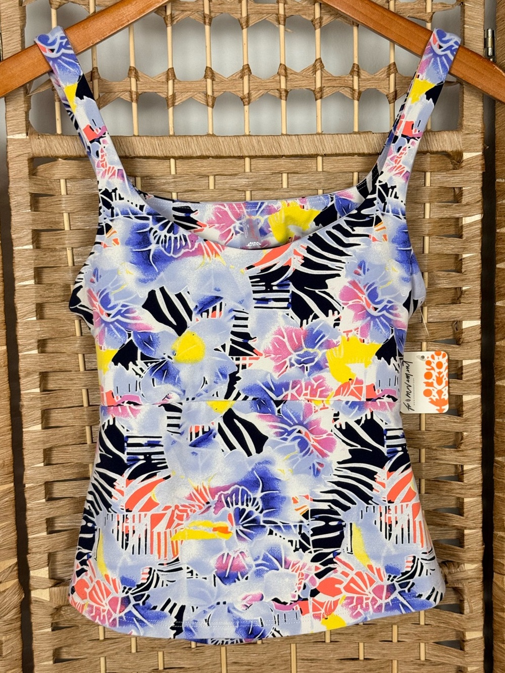 NWT Free People Movement Mystic Floral Combo Built in Bra Tank Top Size Small
